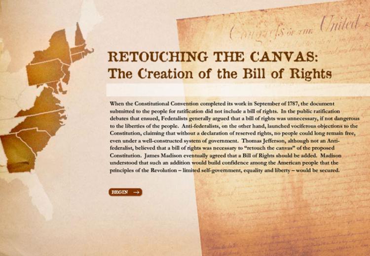 Screenshot of Retouching The Canvas interactive