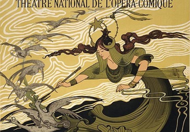 Émile Bertrand's poster for Jules Massenet's Cendrillon, advertising the première performance at the Théâtre National de l'Opéra-Comique, Paris in 1899.
