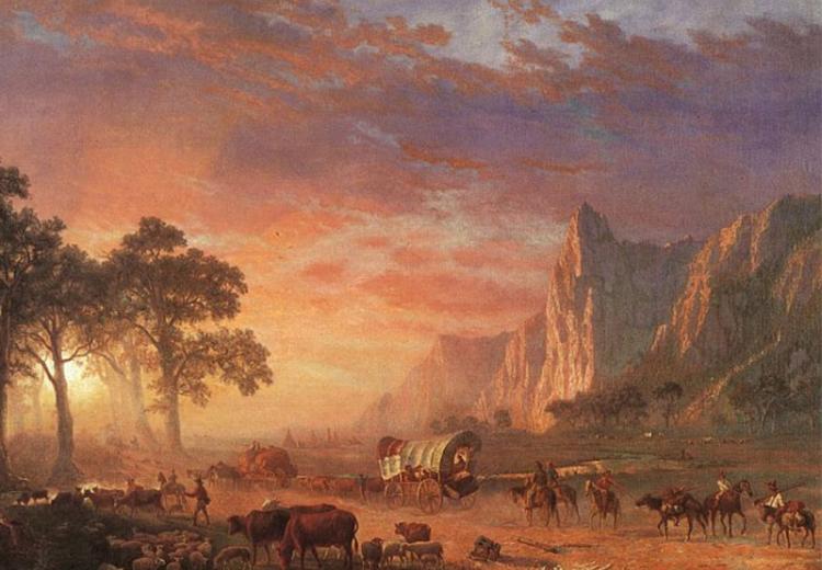 Oregon Trail by Albert Bierstadt.