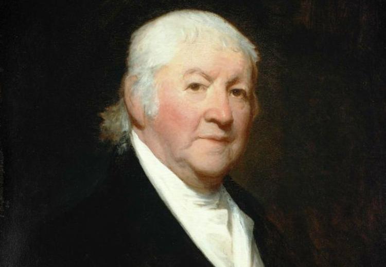 Oil on panel painting by Gilbert Stuart of Paul Revere. It was painted in 1813, when Revere was about 78 years old.