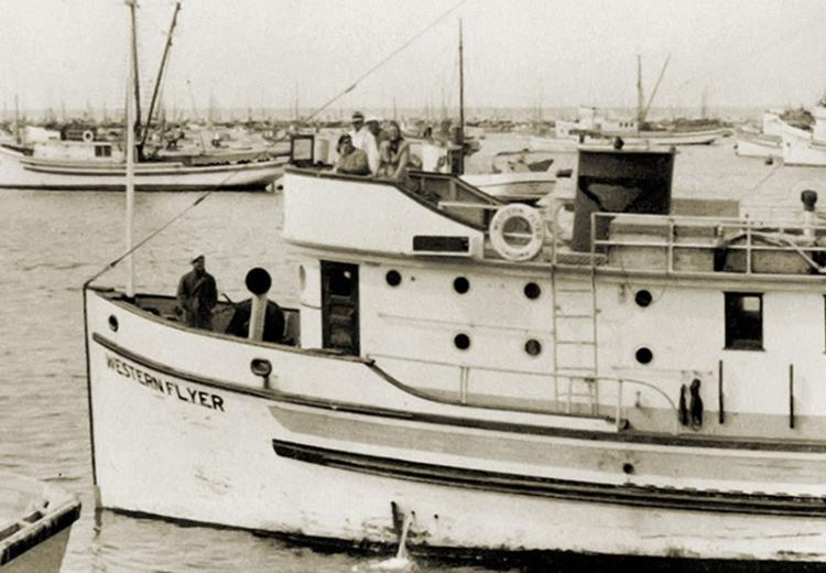 The Western Flyer is the sardine boat that Ricketts and Steinbeck used in their expedition on the Sea of Cortez.
