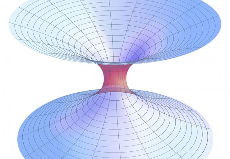 Diagram of a Schwarzschild wormhole